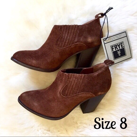 Frye Ilana Leather Slip On Heeled Bootie - Picture 2 of 5